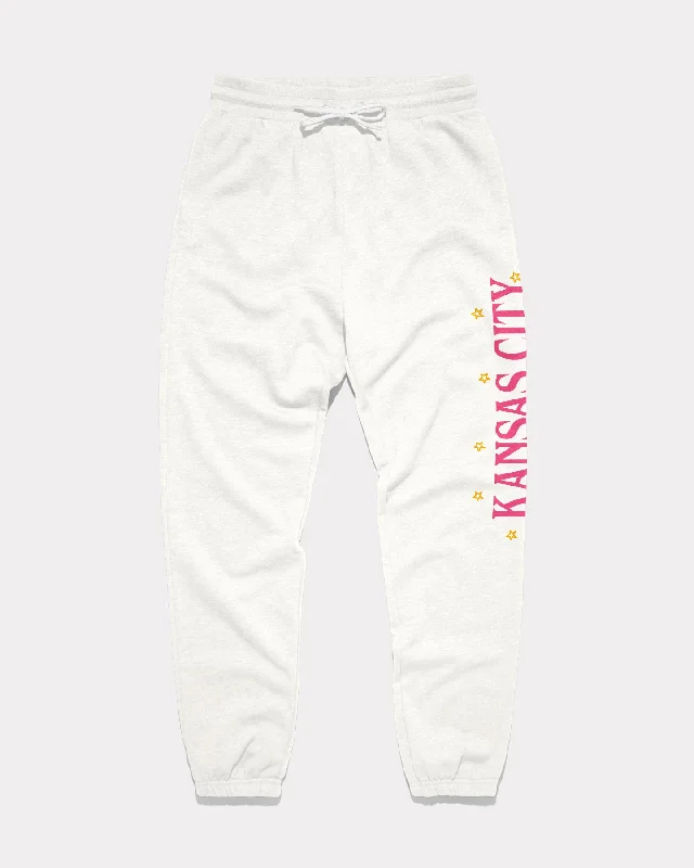 KC Plaza Lights 2024 Vintage White Sweatpants