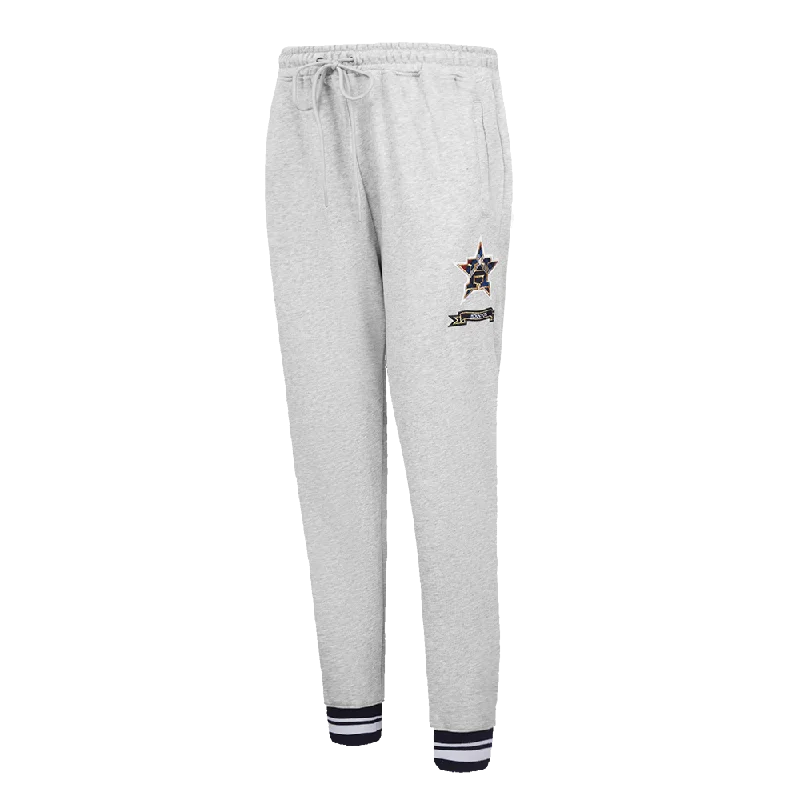 MLB HOUSTON ASTROS PRO PREP WOMEN'S RIB FLC SWEATPANT (HEATHER GREY/MIDNIGHT NAVY)