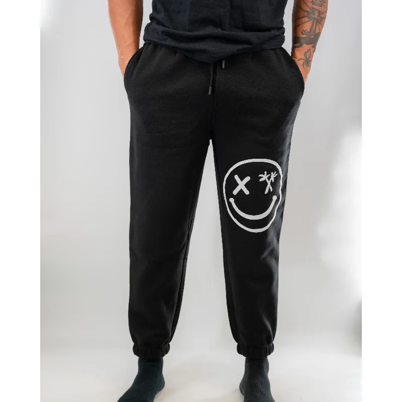 Salty Savage Unisex “Spliced Smile” Fleece Sweatpants/Joggers