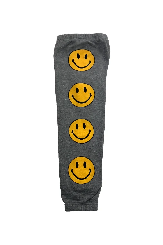 KID'S SMILEY 2 SWEATPANTS - HEATHER GREY