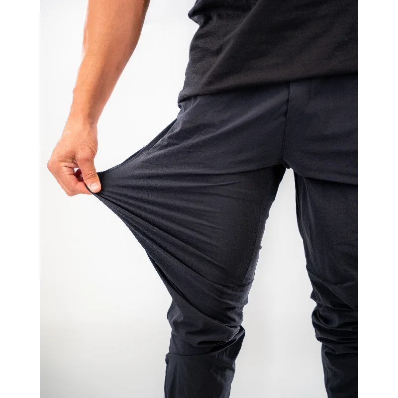 Salty Savage Unisex “OG Smile” Lightweight Stretch Performance Joggers | Black on Black