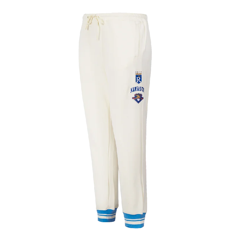 MLB KANSAS CITY ROYALS RETRO CLASSIC WOMEN'S SWEATPANT (EGGSHELL/ UNIVERSITY BLUE)