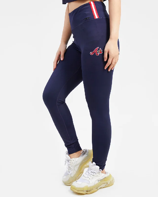 MLB ATLANTA BRAVES CLASSIC WOMEN'S LUX LEGGING (MIDNIGHT NAVY)