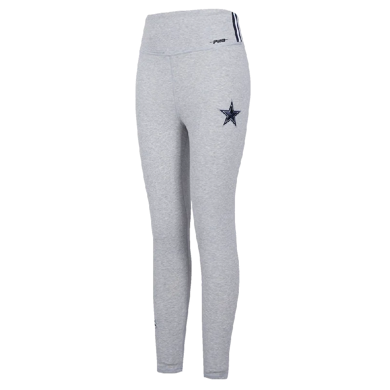 NFL DALLAS COWBOYS SCRIPT TAIL WOMEN'S HW JERSEY LEGGING (HEATHER GREY)