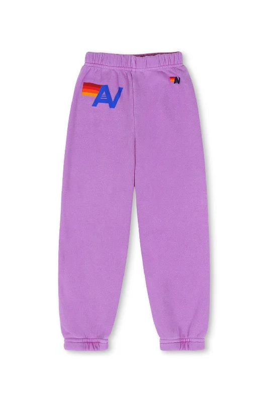 KID'S LOGO SWEATPANTS - NEON PURPLE