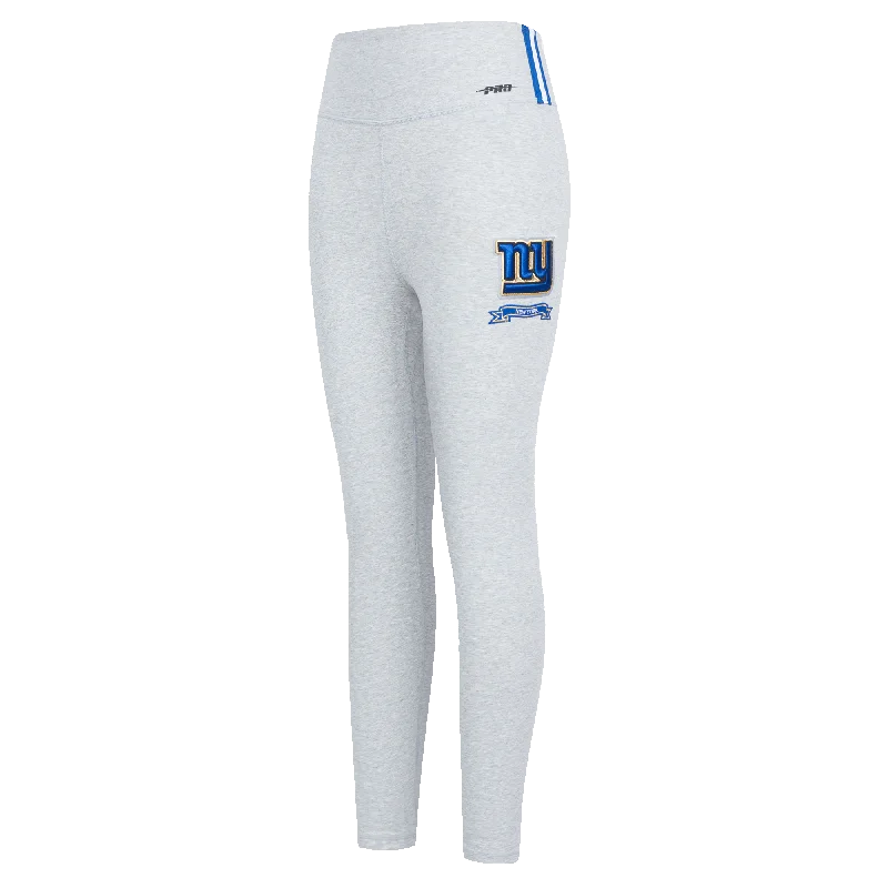 NFL NEW YORK GIANTS PRO PREP WOMEN'S JERSEY LEGGING (HEATHER GREY)