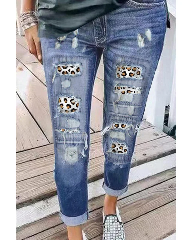 Azura Exchange Ripped Denim Jeans - S