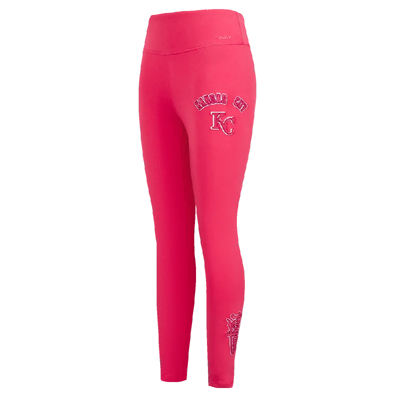 MLB KANSAS CITY ROYALS TRIPLE PINK WOMEN'S JERSEY LEGGING (BEETROOT PURPLE)