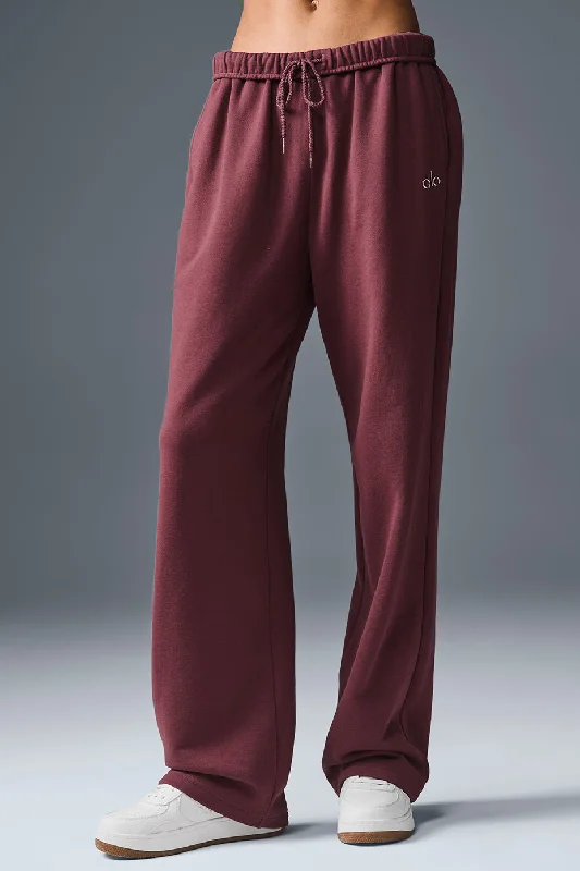 Accolade Straight Leg Sweatpant - Burgundy Truffle