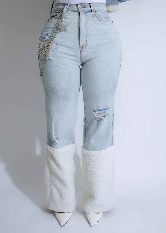 Alpine Luxe Ripped Jeans Light Denim