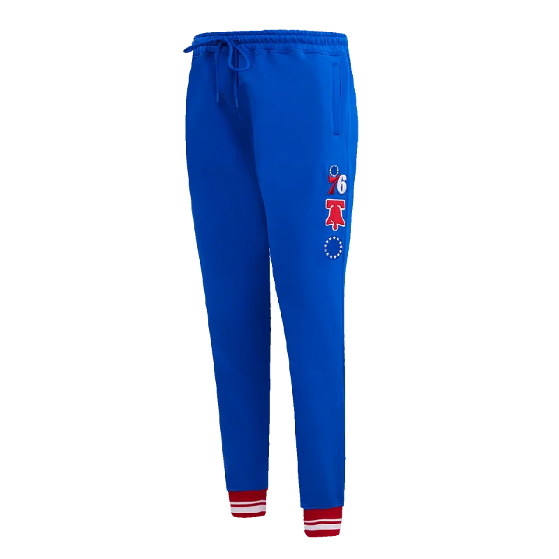 NBA PHILADELPHIA 76ERS RETRO CLASSIC WOMEN'S SWEATPANT (ROYAL BLUE/RED)