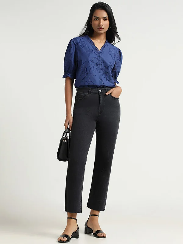 LOV Black Straight - Fit Mid - Rise Jeans