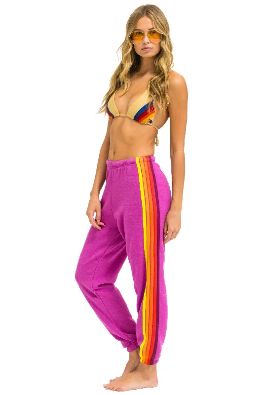 5 STRIPE SWEATPANTS - MAGENTA // ORANGE // YELLOW