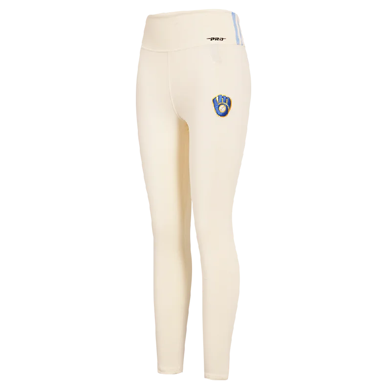 MLB MILWAUKEE BREWERS RETRO CLASSIC WOMEN'S JERSEY LEGGING (EGGSHELL)