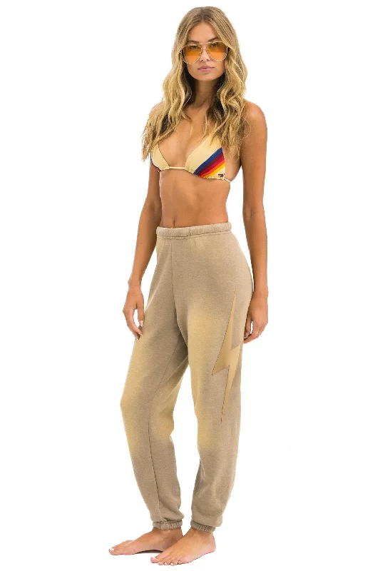 BOLT STITCH SWEATPANTS - FADED TAN