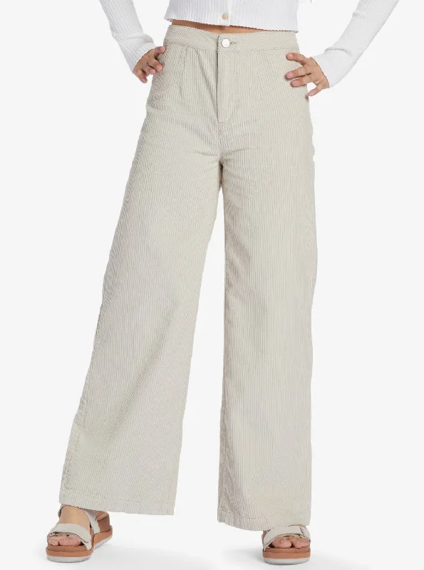 Roxy Womem's Jeans High Rise Corduroy Wide Leg Pa