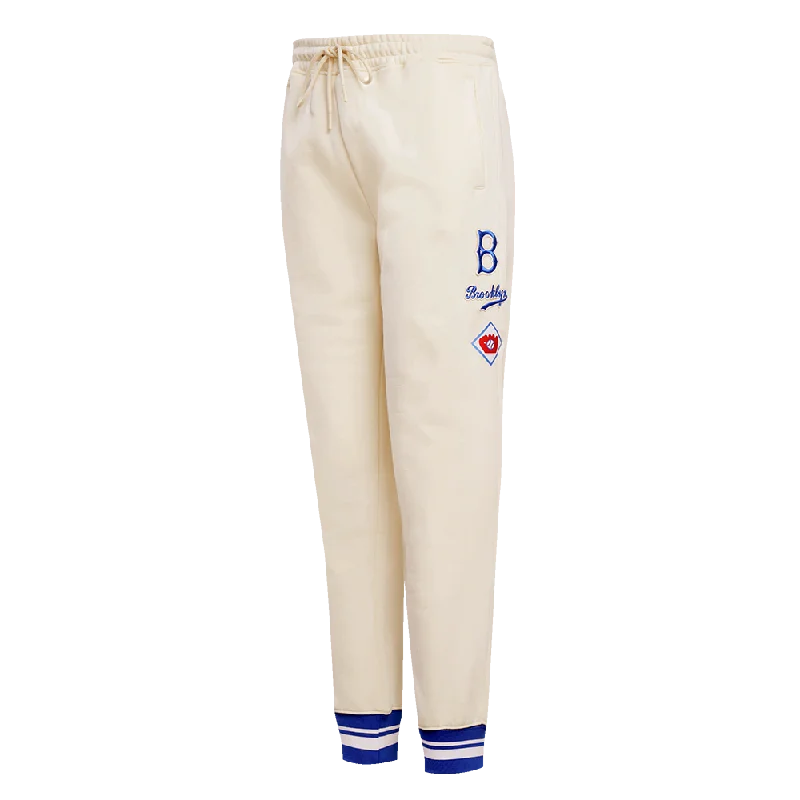 MLB BROOKLYN DODGERS RETRO CLASSIC WOMEN'S SWEATPANT (EGGSHELL/ ROYAL BLUE)