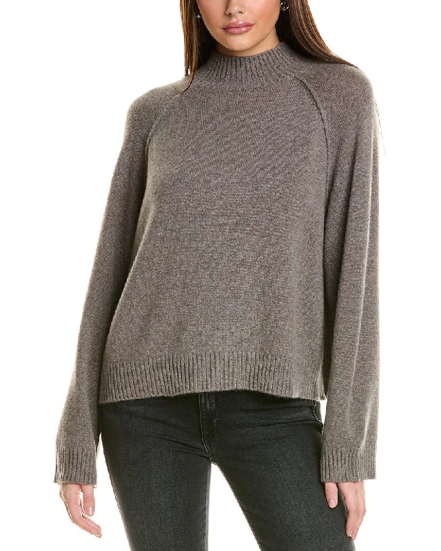 Collaboration Serena Boxy Mock Neck Cashmere Sweater