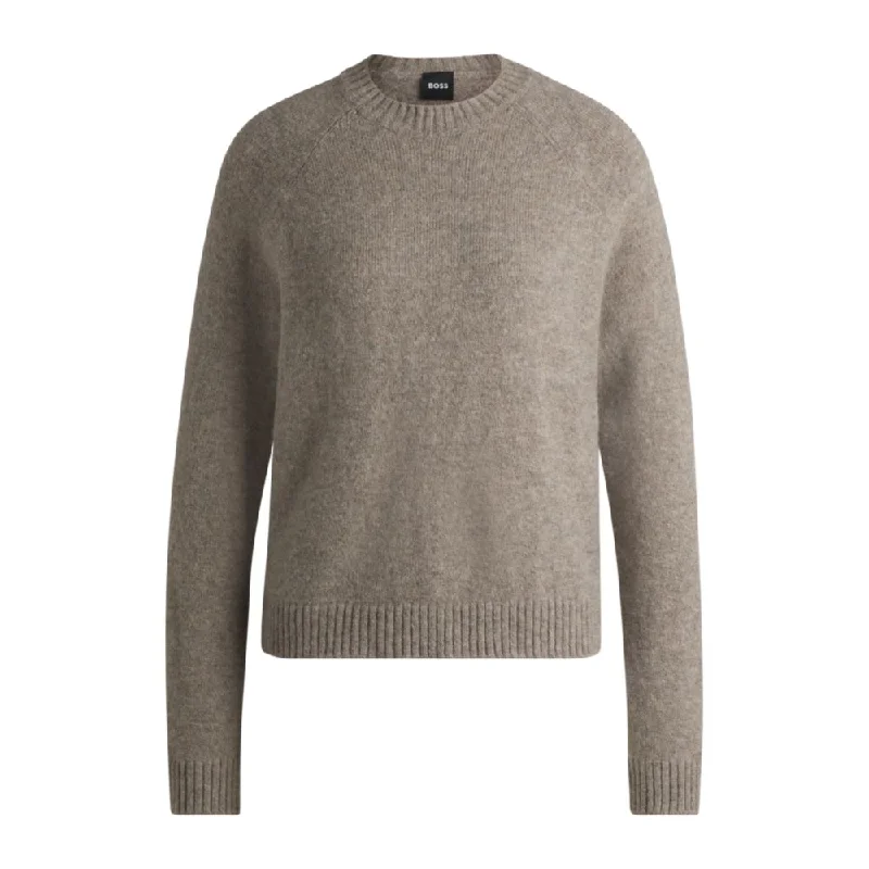 Crew-neck sweater in stretch fabric