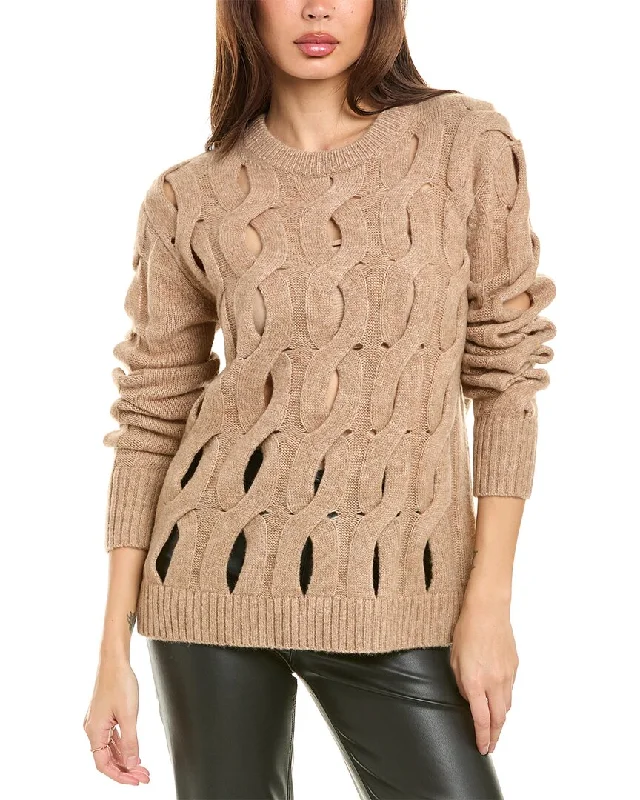 Helmut Lang Iha Twisted Wool-Blend Sweater