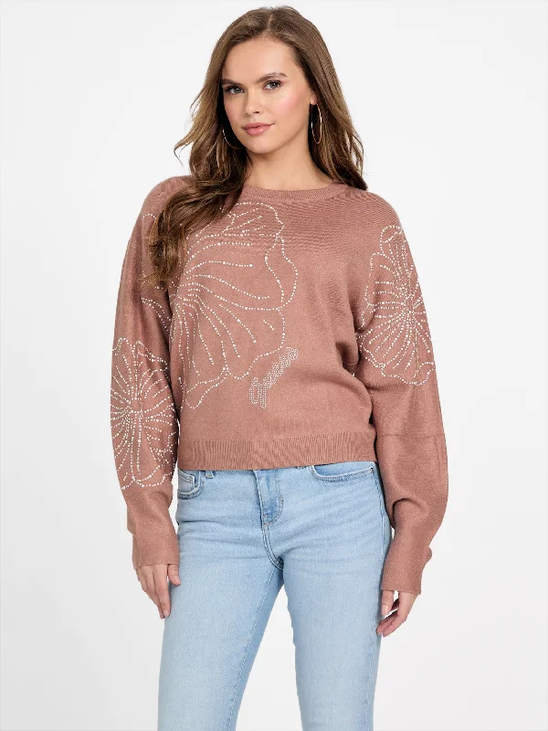 Juliana Embellished Floral Sweater