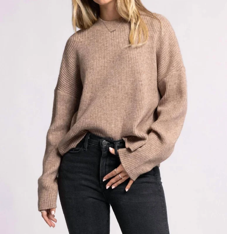 Lana Sweater In Heather Mocha