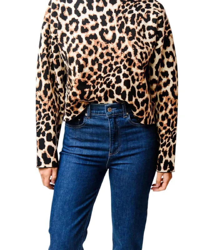 Leopard Sweatshirt In Brown/black