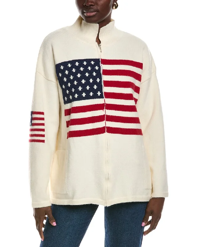 Lyra & Co Flag Zip Sweater