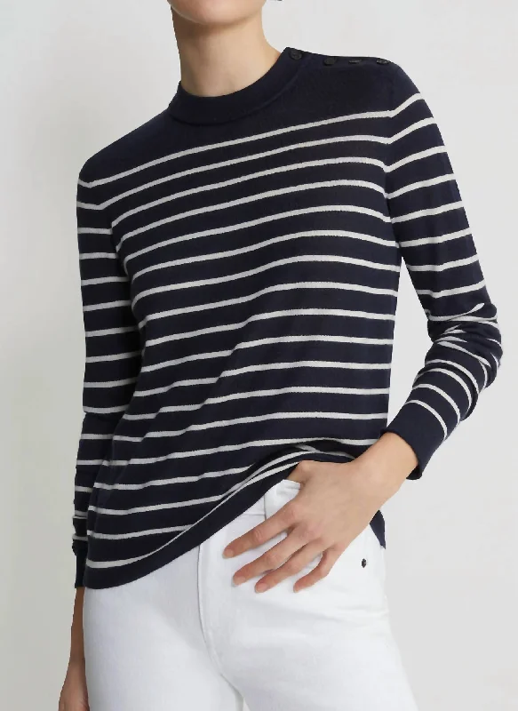 Nautical Stripe Sweater In Ink Multi