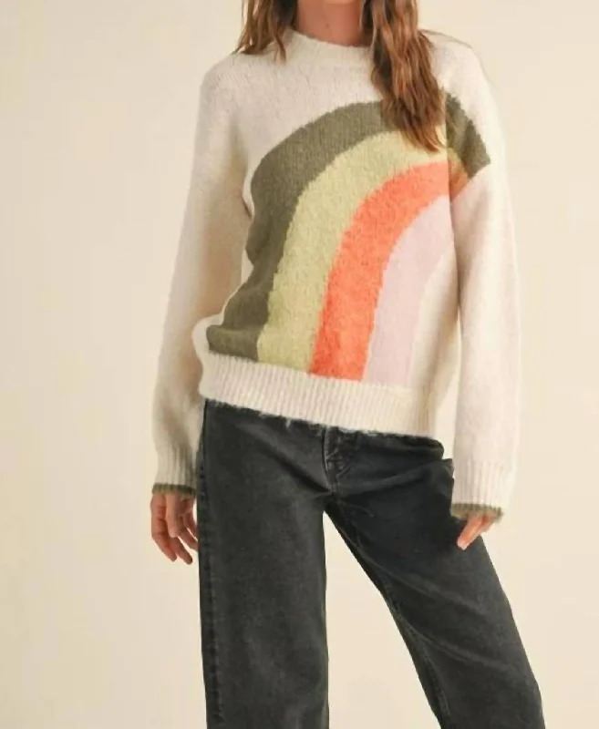 Rainbow Sweater In Ivory