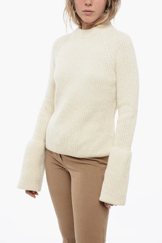 Sa Su Phi Ribbed Cashmere Pullover with Double Cuffs