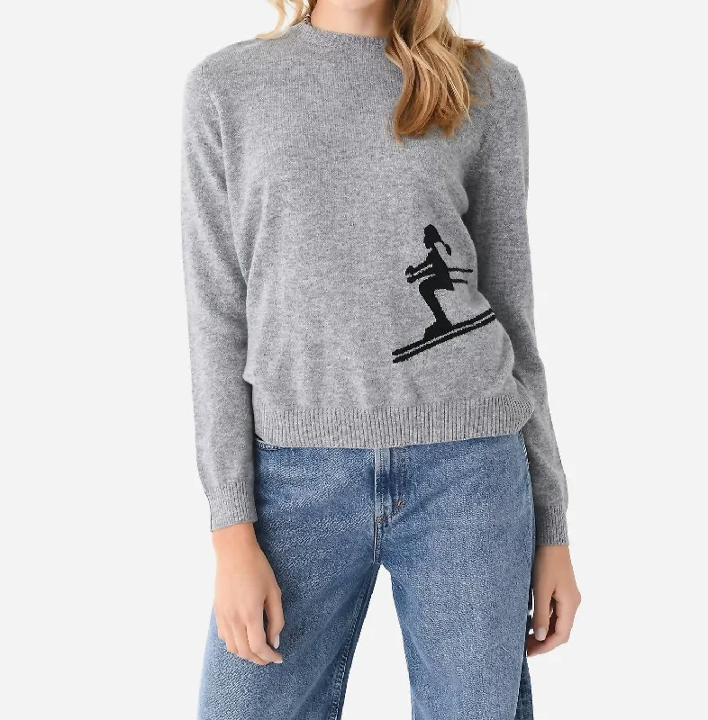 Ski Crew Neck Sweater In Riverstone Black