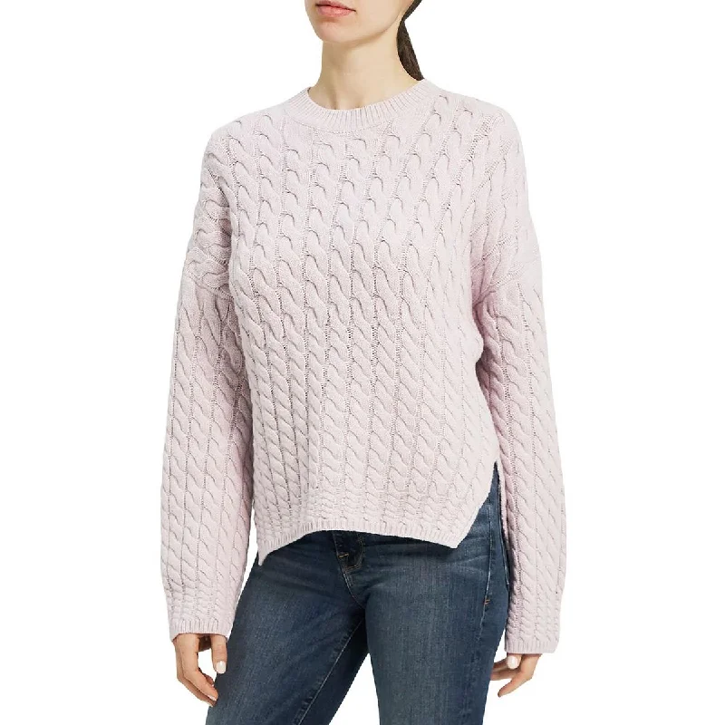 Womens Cashmere Blend Knit Pullover Sweater