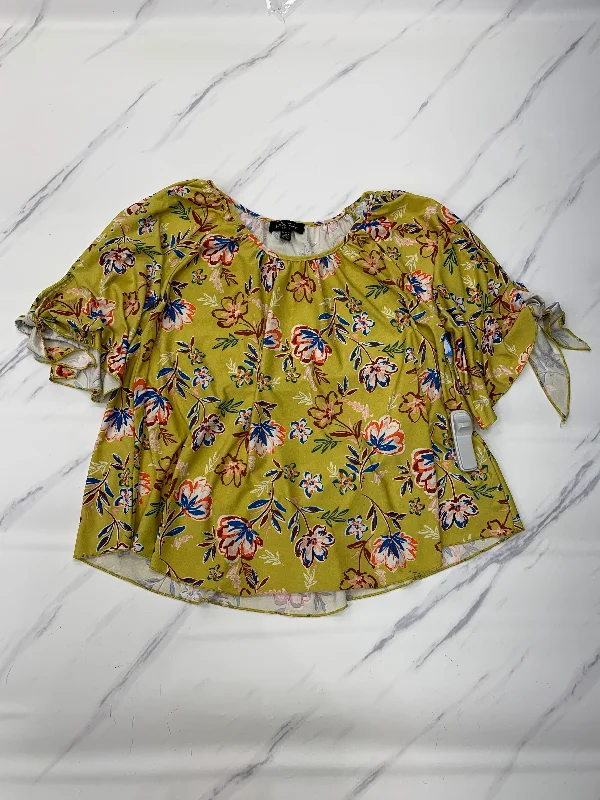 Top 3/4 Sleeve By Melissa Paige In Yellow, Size:Lp