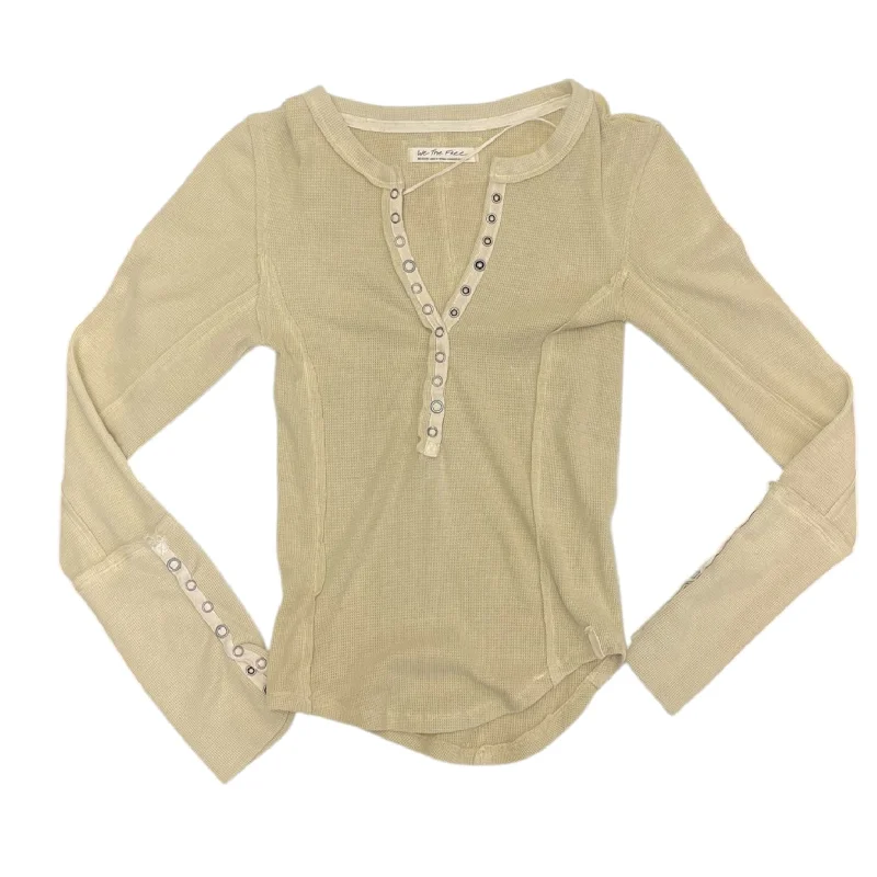 Top Long Sleeve Basic By We The Free In Tan, Size: M