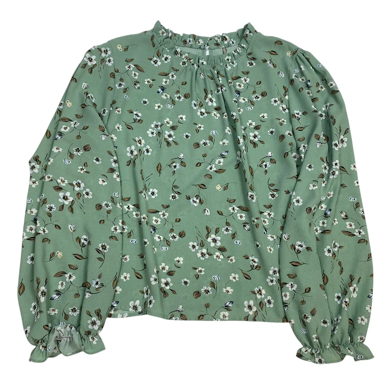 Top Long Sleeve By Clothes Mentor In Green, Size: Xxl