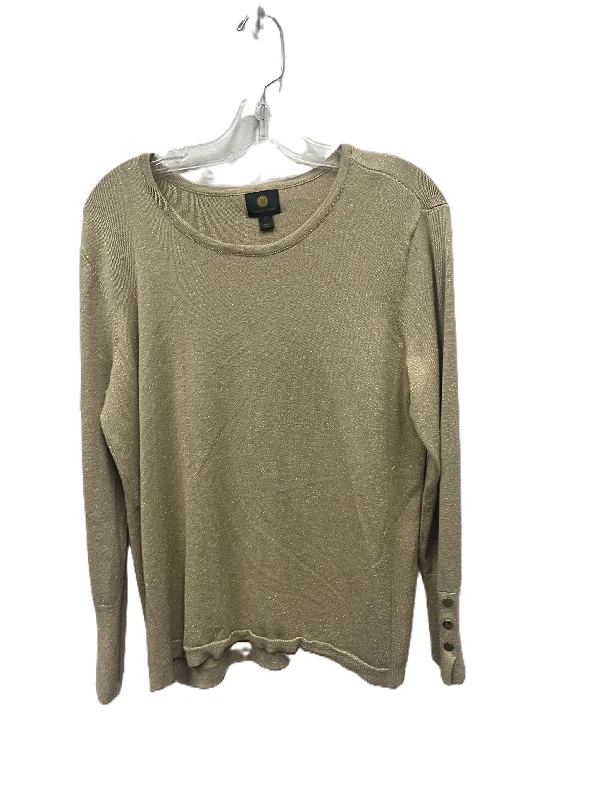 Top Long Sleeve By collection In Tan, Size: L