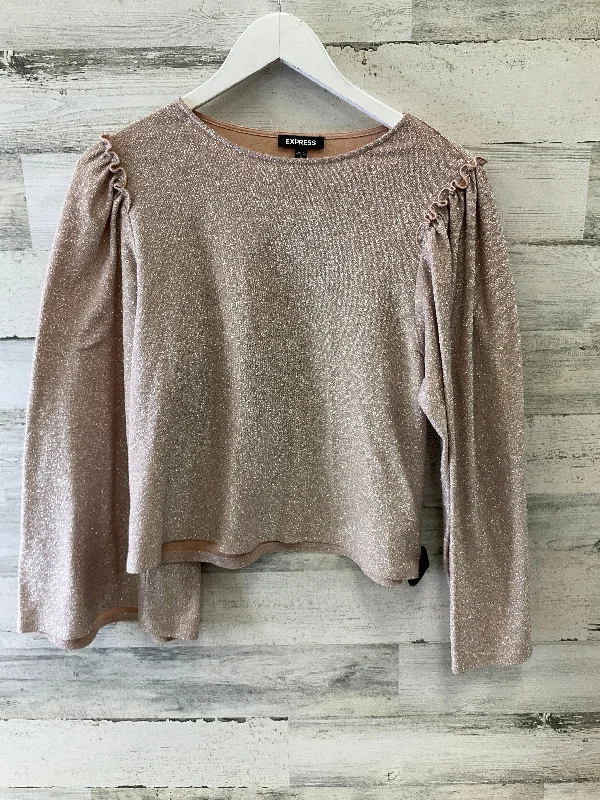 Top Long Sleeve By Express In Pink, Size: S