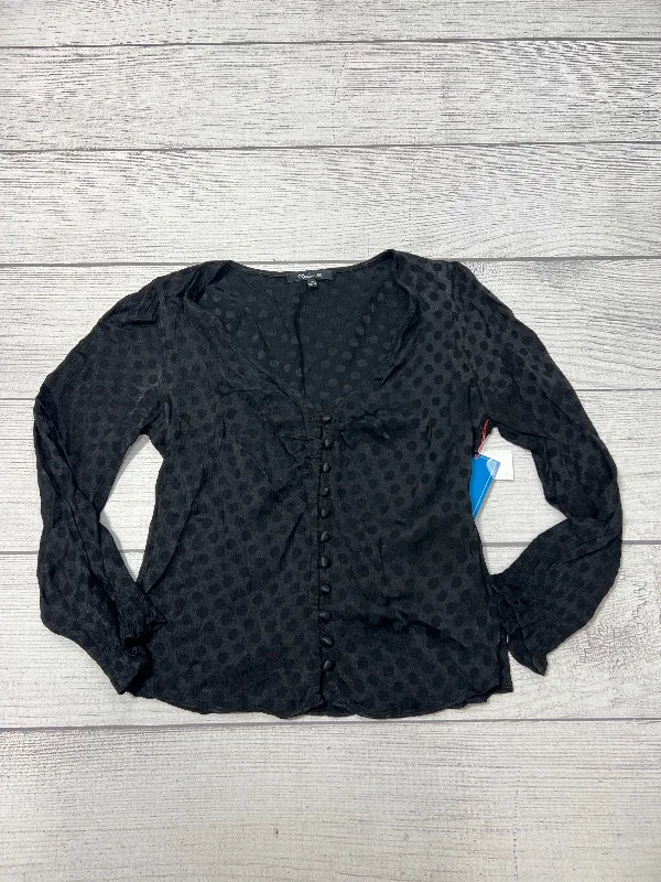 Top Long Sleeve By Madewell In Black, Size: 0