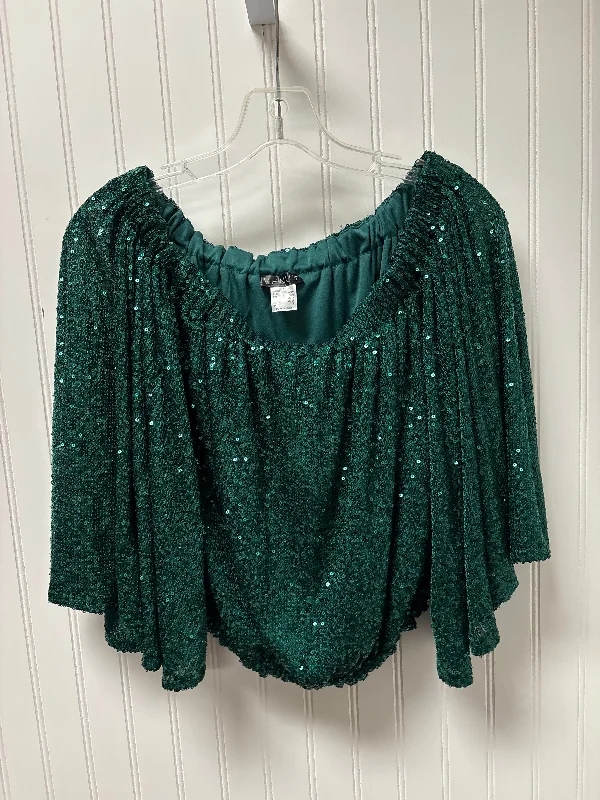 Top Long Sleeve By Venus In Green, Size: S