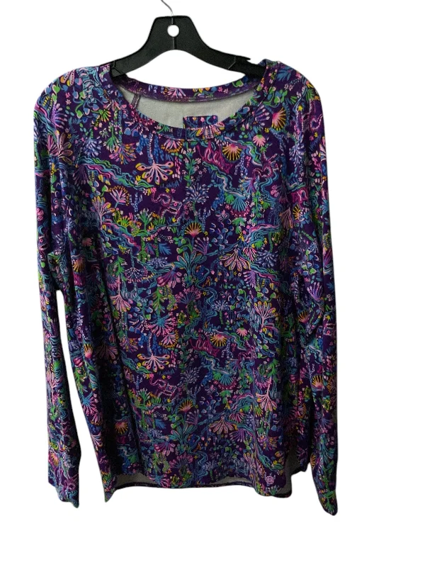 Top Long Sleeve Designer By Lilly Pulitzer In Purple, Size: Xl