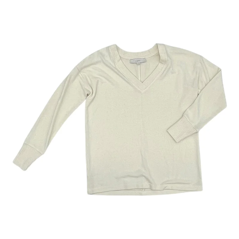 Top Ls By Loft In Cream, Size:Xs