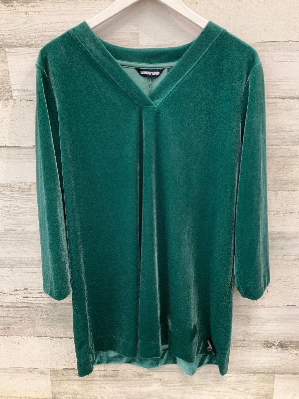 Tunic Long Sleeve By Lands End In Green, Size: Xl