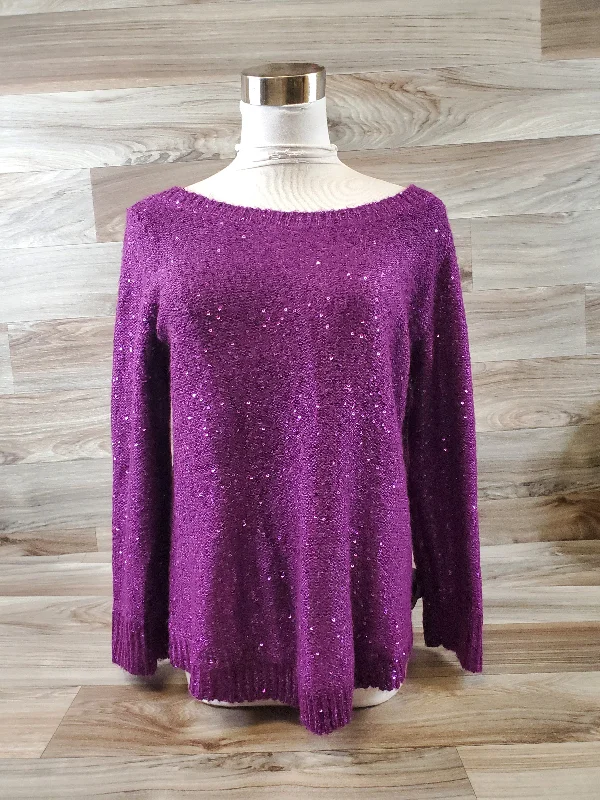 Top Long Sleeve By Anne Klein In Purple, Size: M