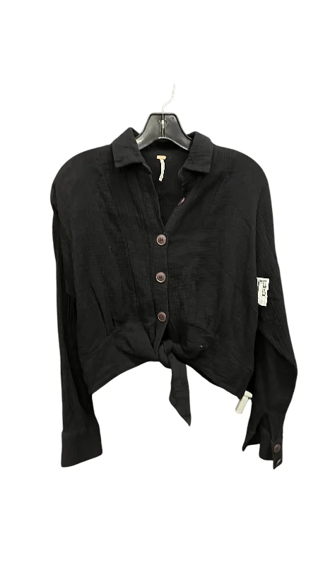 Top Long Sleeve By Free People In Black, Size: Xs