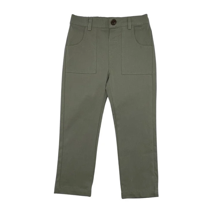 pants solid - stone