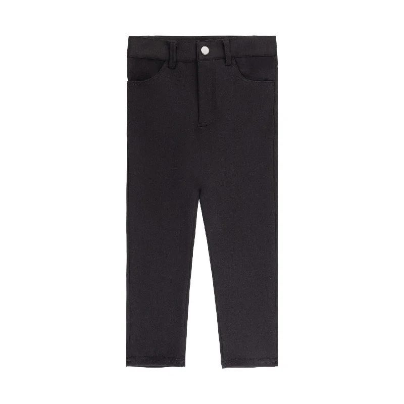 pants ponte - black