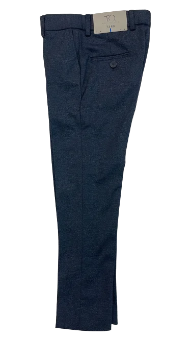 pants stretch slim thin - navy fancy