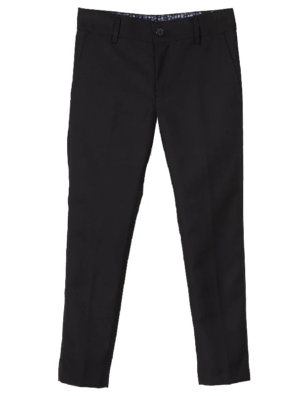 pants  adjustable waist regular fit - black