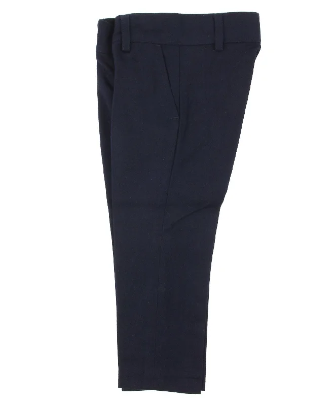 pants wool look slim fit - navy